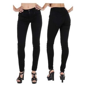 Black Wax Highwaisted skinny jeans